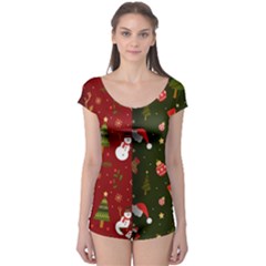 Hand Drawn Christmas Pattern Collection Boyleg Leotard  by Vaneshart