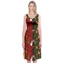 Hand Drawn Christmas Pattern Collection Midi Sleeveless Dress View1