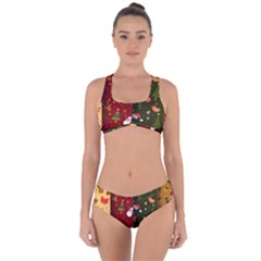 Hand Drawn Christmas Pattern Collection Criss Cross Bikini Set by Vaneshart