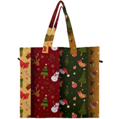 Hand Drawn Christmas Pattern Collection Canvas Travel Bag by Vaneshart