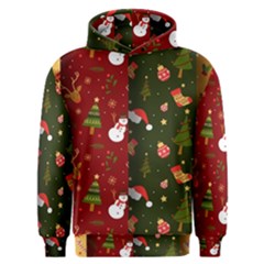 Hand Drawn Christmas Pattern Collection Men s Overhead Hoodie