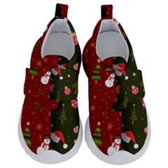 Hand Drawn Christmas Pattern Collection Kids  Velcro No Lace Shoes by Vaneshart