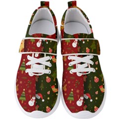 Hand Drawn Christmas Pattern Collection Men s Velcro Strap Shoes