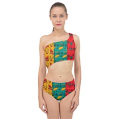 Hand Drawn Christmas Pattern Collection Pattern Spliced Up Two Piece Swimsuit by Vaneshart