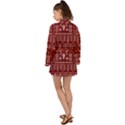 Beautiful Knitted Christmas Pattern Red Long Sleeve Kimono View2