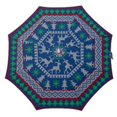 Knitted Christmas Pattern Straight Umbrellas by Vaneshart