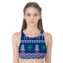 Knitted Christmas Pattern Tank Bikini Top by Vaneshart