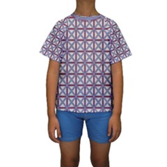 Df Donos Grid Kids  Short Sleeve Swimwear by deformigo