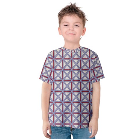 Df Donos Grid Kids  Cotton Tee by deformigo