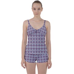 Df Donos Grid Tie Front Two Piece Tankini by deformigo