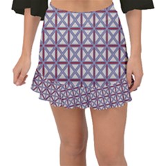 Df Donos Grid Fishtail Mini Chiffon Skirt by deformigo