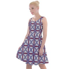 Df Donos Grid Knee Length Skater Dress by deformigo