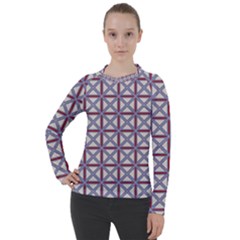 Df Donos Grid Women s Pique Long Sleeve Tee