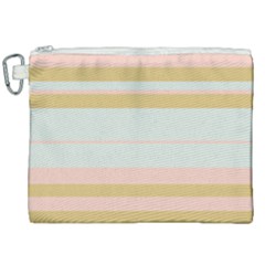 Bandes Rose/doré/vert Canvas Cosmetic Bag (xxl) by kcreatif