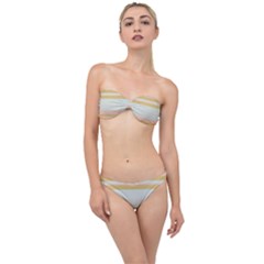 Bandes Rose/doré/vert Classic Bandeau Bikini Set by kcreatif