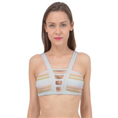 Bandes Rose/doré/vert Cage Up Bikini Top