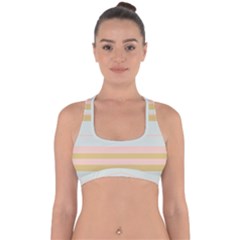 Bandes Rose/doré/vert Cross Back Hipster Bikini Top 