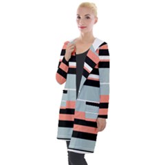 Bandes Orange/bleu/noir Hooded Pocket Cardigan by kcreatif