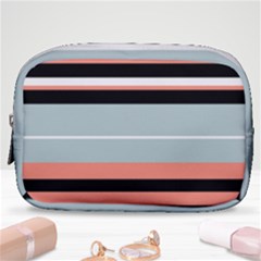 Bandes Orange/bleu/noir Make Up Pouch (small) by kcreatif