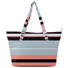 Bandes Orange/bleu/noir Full Print Shoulder Bag