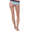 Bandes Orange/Bleu/Noir Ring Detail Bikini Bottom View2