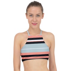 Bandes Orange/bleu/noir Racer Front Bikini Top