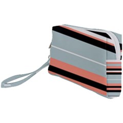 Bandes Orange/bleu/noir Wristlet Pouch Bag (small)