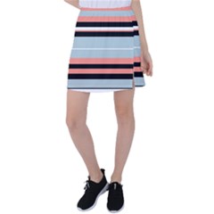 Bandes Orange/bleu/noir Tennis Skirt