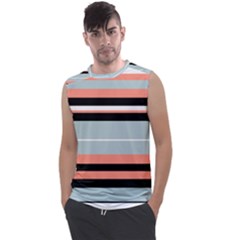 Bandes Orange/bleu/noir Men s Regular Tank Top