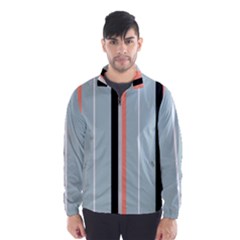 Bandes Orange/bleu/noir Men s Windbreaker by kcreatif