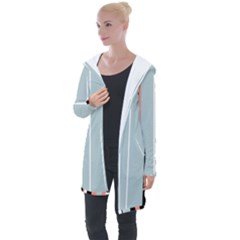 Bandes Orange/bleu/noir Longline Hooded Cardigan by kcreatif