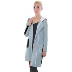 Bandes Orange/bleu/noir Hooded Pocket Cardigan by kcreatif