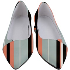 Bandes Orange/bleu/noir Women s Block Heels 