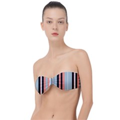 Bandes Orange/bleu/noir Classic Bandeau Bikini Top  by kcreatif