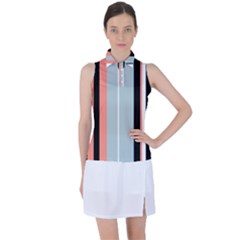 Bandes Orange/bleu/noir Women s Sleeveless Polo Tee