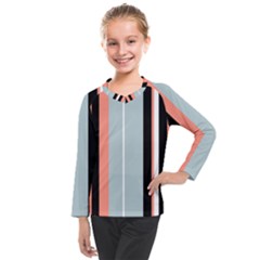 Bandes Orange/bleu/noir Kids  Long Mesh Tee