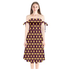 Df Riona Eclance Shoulder Tie Bardot Midi Dress by deformigo