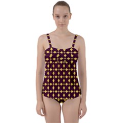 Df Riona Eclance Twist Front Tankini Set by deformigo