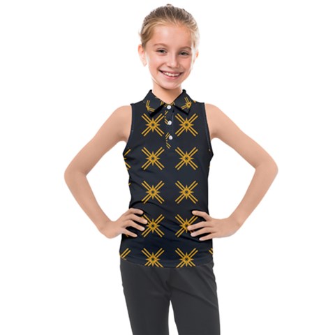 Df Ikonos Quanika Kids  Sleeveless Polo Tee by deformigo