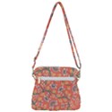 Coral Floral Paisley Zipper Messenger Bag View3