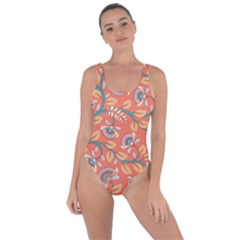 Coral Floral Paisley Bring Sexy Back Swimsuit by mccallacoulture