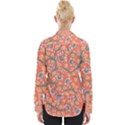 Coral Floral Paisley Womens Long Sleeve Shirt View2