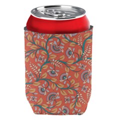 Coral Floral Paisley Can Holder