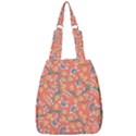 Coral Floral Paisley Center Zip Backpack View1