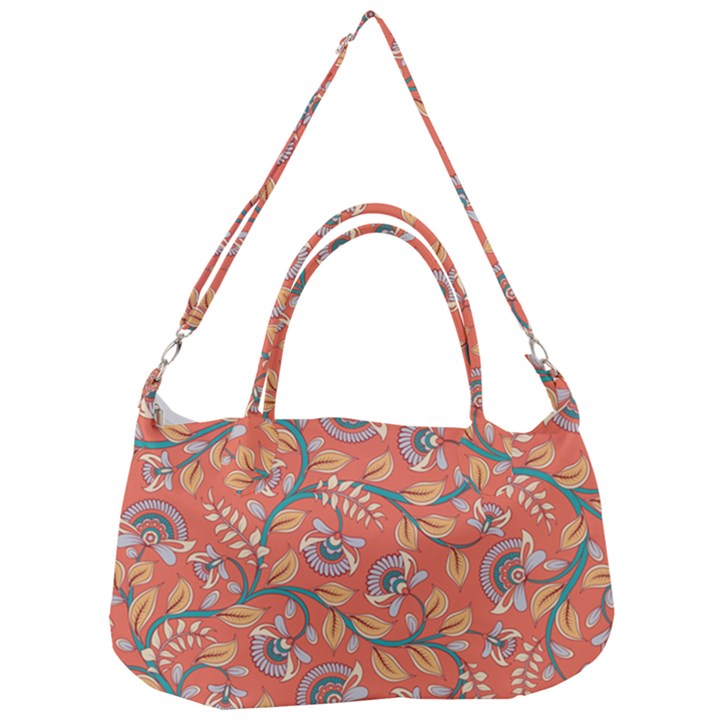 Coral Floral Paisley Removal Strap Handbag