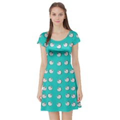 Big Apples Of Peace Short Sleeve Skater Dress by pepitasart