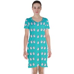 Big Apples Of Peace Short Sleeve Nightdress by pepitasart