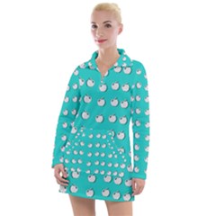 Big Apples Of Peace Women s Long Sleeve Casual Dress by pepitasart