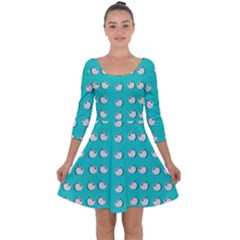 Big Apples Of Peace Quarter Sleeve Skater Dress by pepitasart