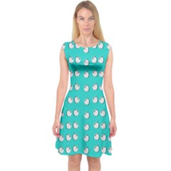 Big Apples Of Peace Capsleeve Midi Dress by pepitasart